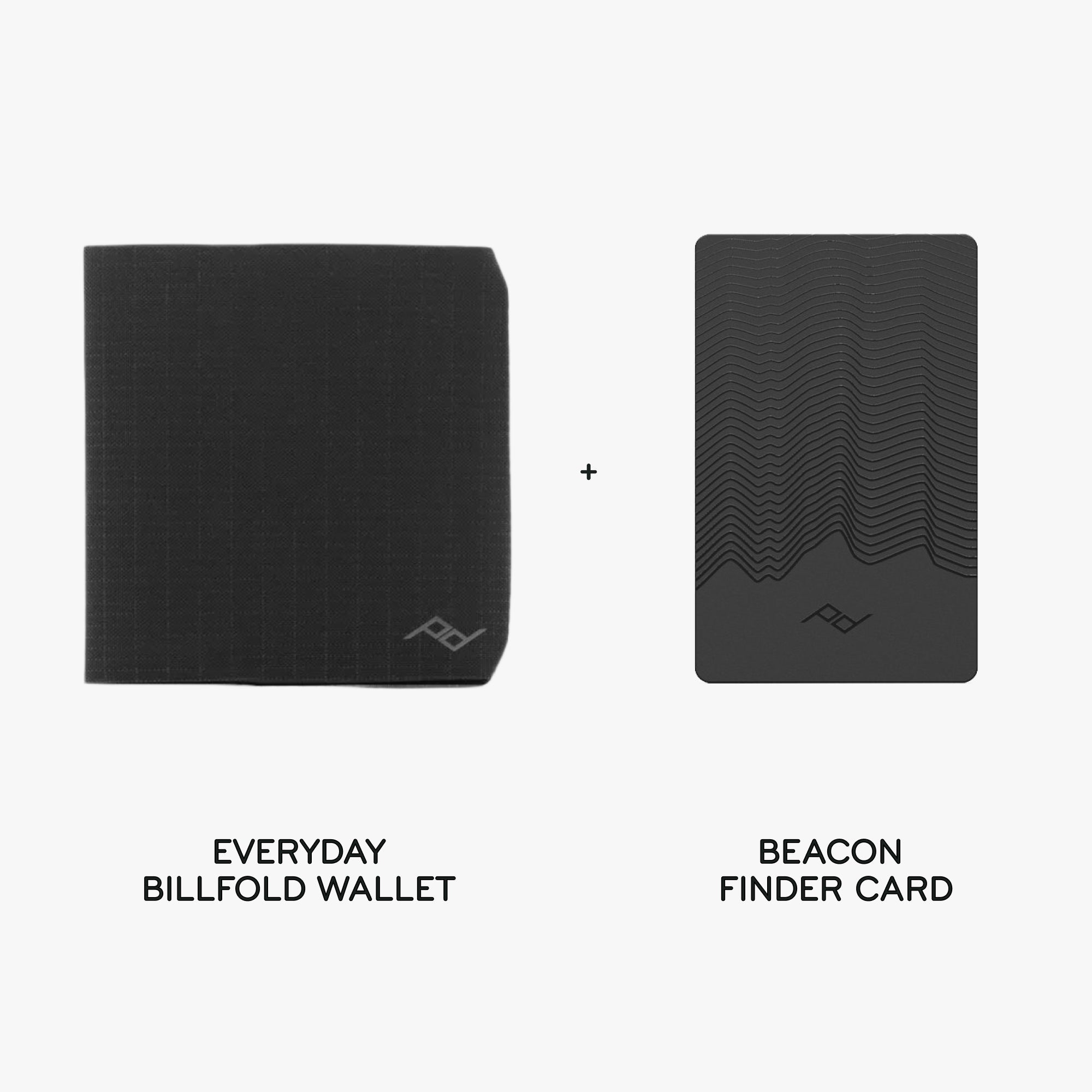 Everyday Billfold Wallet + Beacon Card Bundle 1 | Black