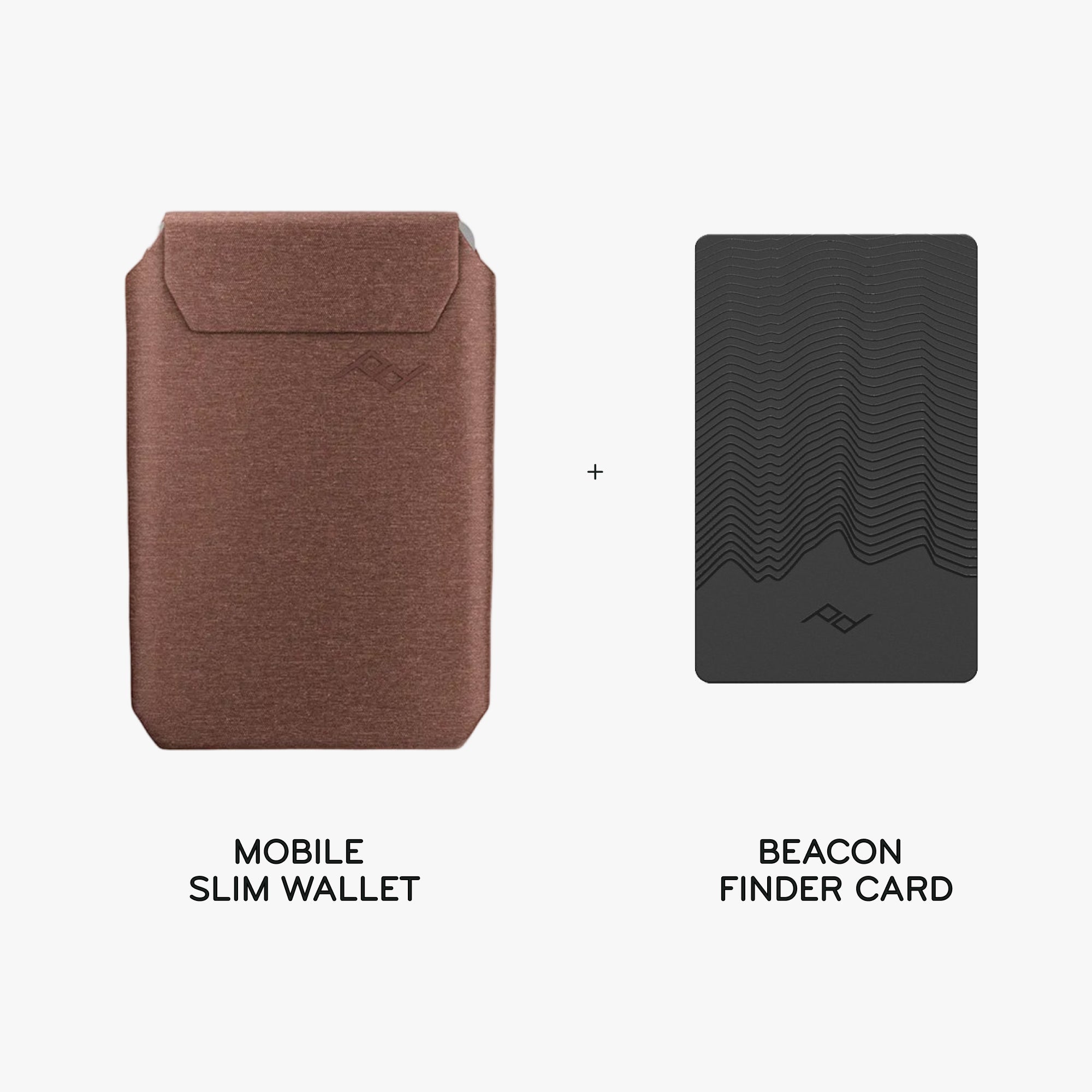 Mobile Slim Wallet  + Beacon Card Bundle 1 | Redwood | Fabric