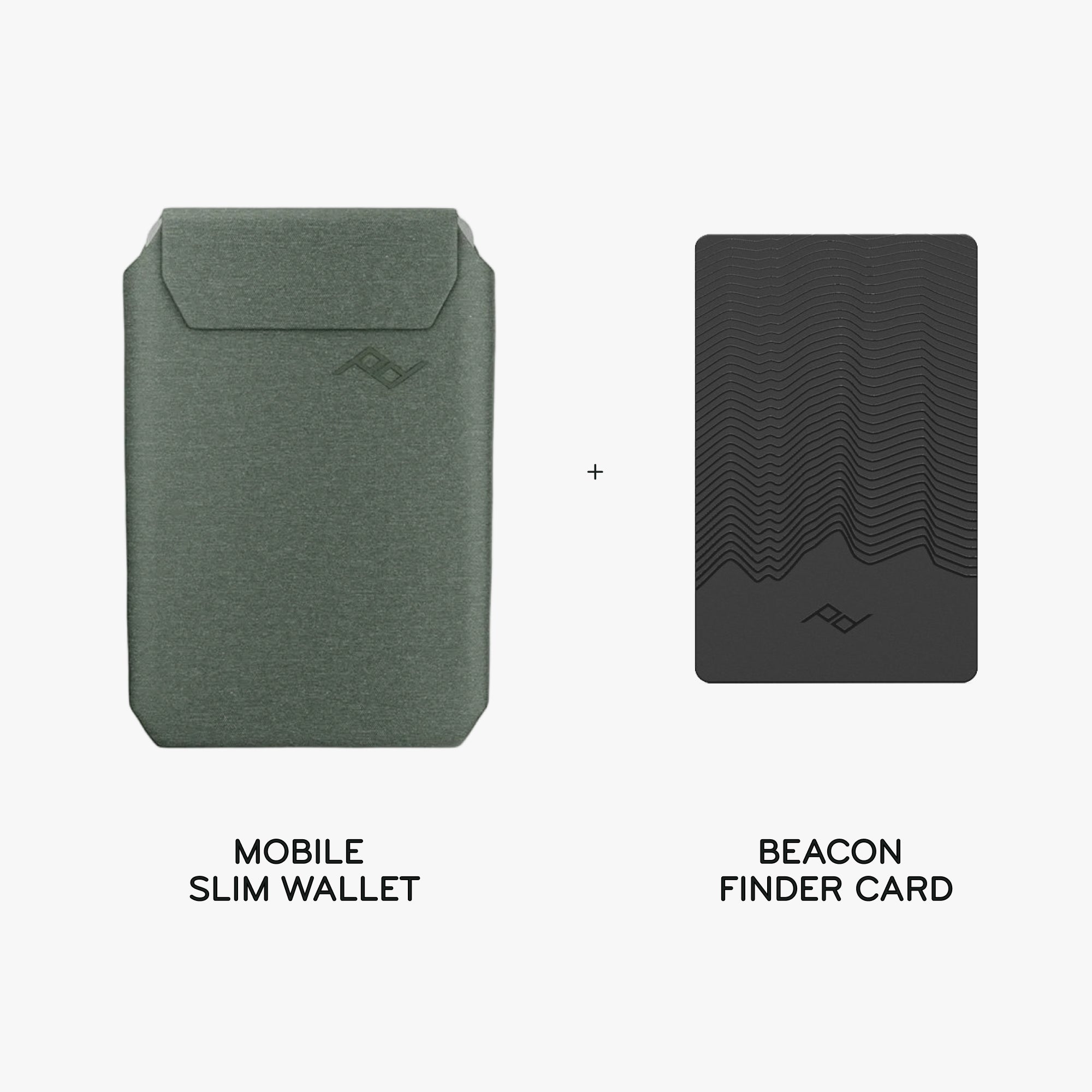 Mobile Slim Wallet  + Beacon Card Bundle 1 | Sage | Fabric