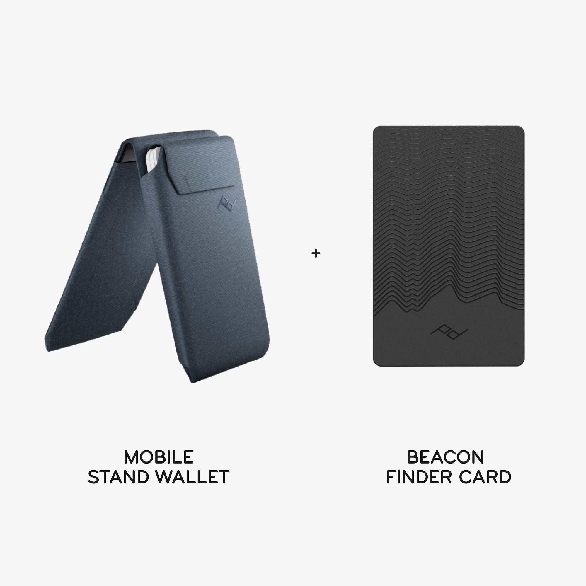 Mobile Stand Wallet + Beacon Card Bundle 1 | Midnight | Fabric