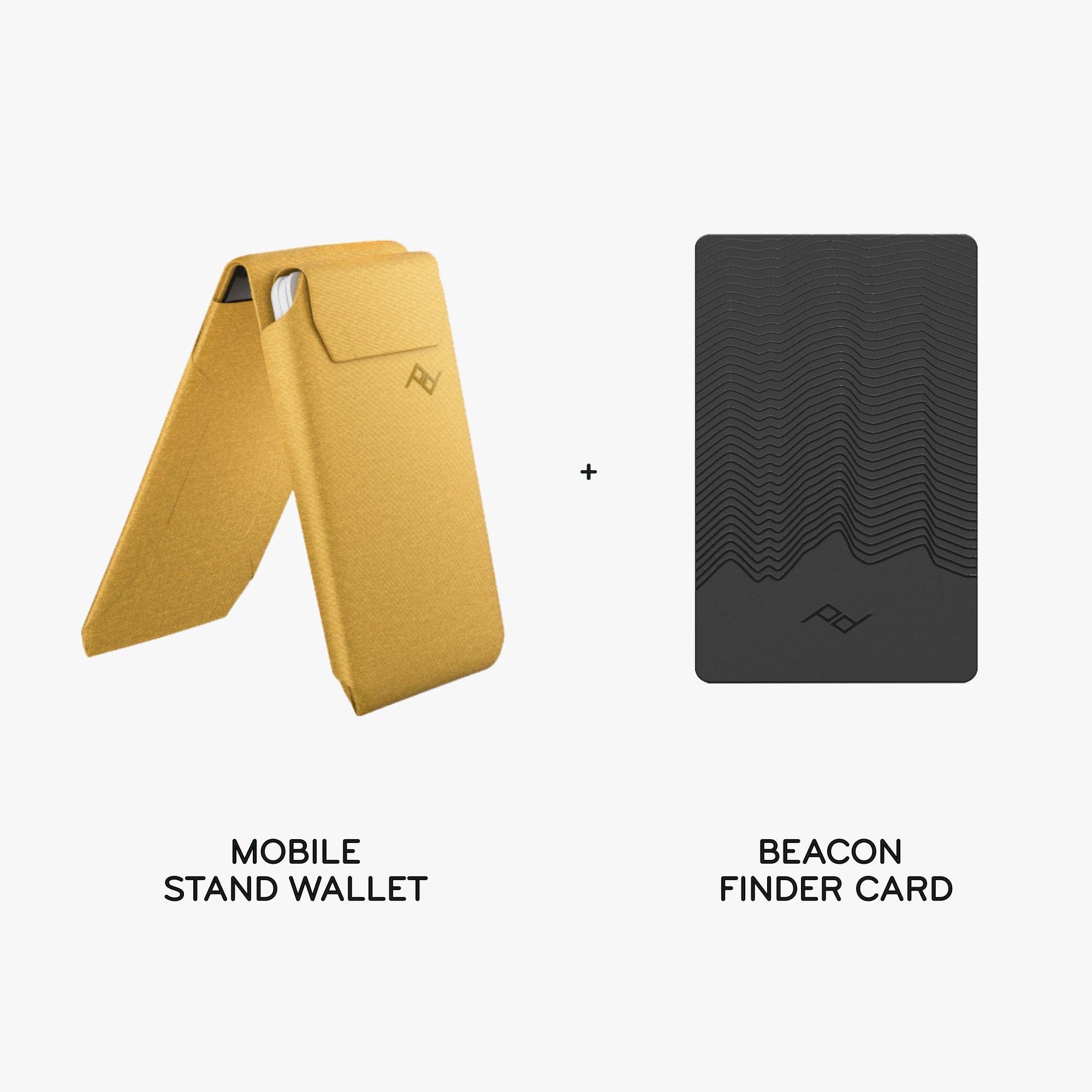 Mobile Stand Wallet + Beacon Card Bundle 1 | Sun | Fabric